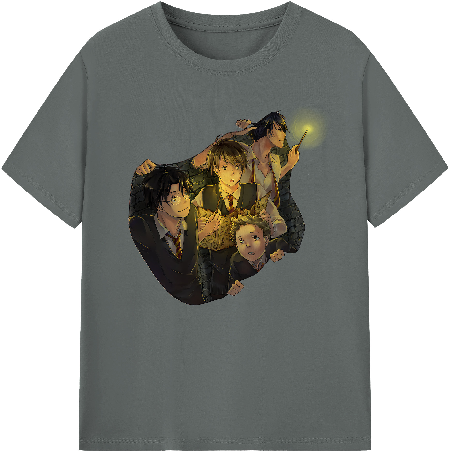 （画像用） Harry Potter ハリー・ポッターシリーズ 綿100％ メンズ半袖Tシャツ｜肌触りやわらか＆通気性